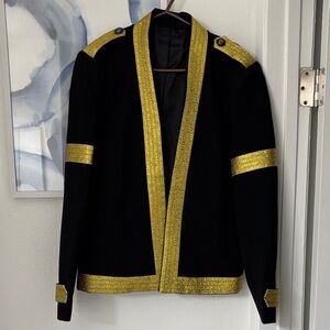 Balmain style Black and Gold Men's Jacket